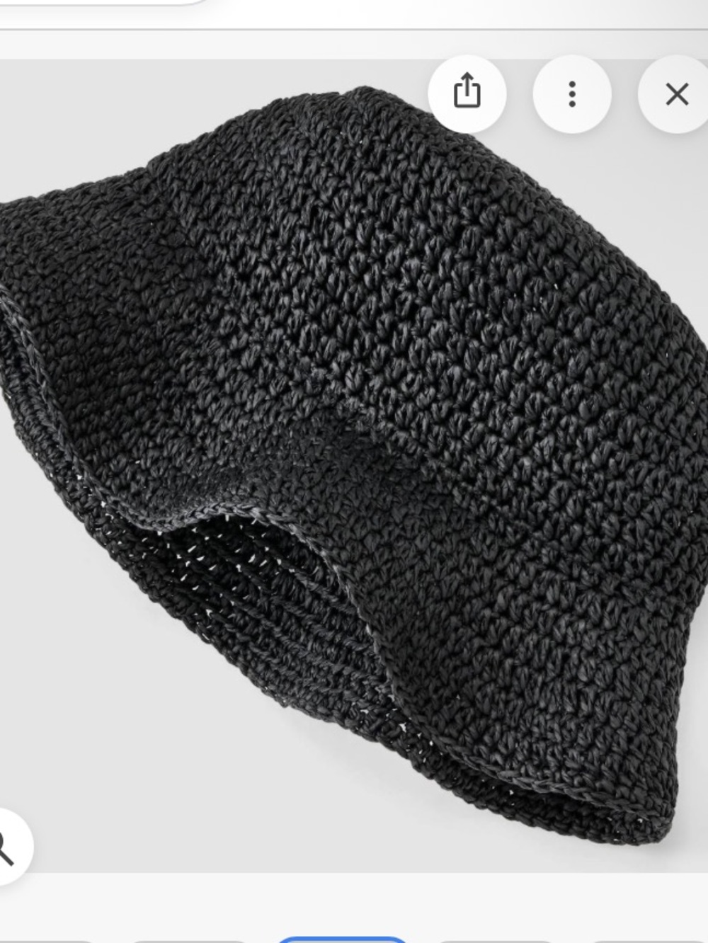 Universal Thread Black Crochet Bucket Hat